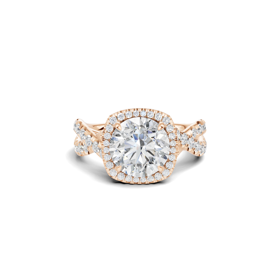 Luxe Twisted Infinity Halo Ring