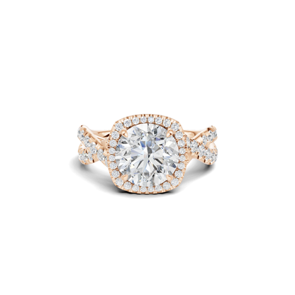 Luxe Twisted Infinity Halo Ring
