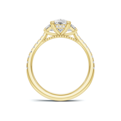 Magnificent Three Stone Ring