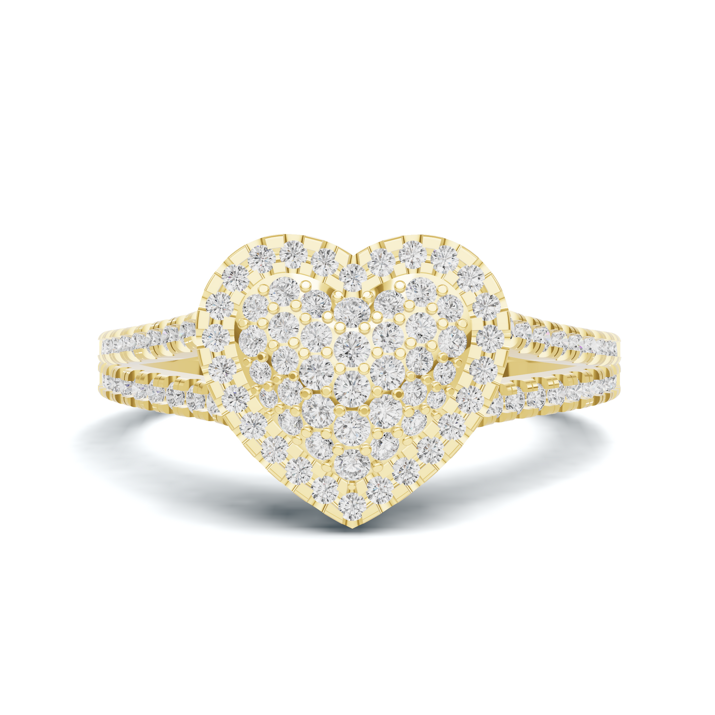 Majestic Pave Heart Statement Ring