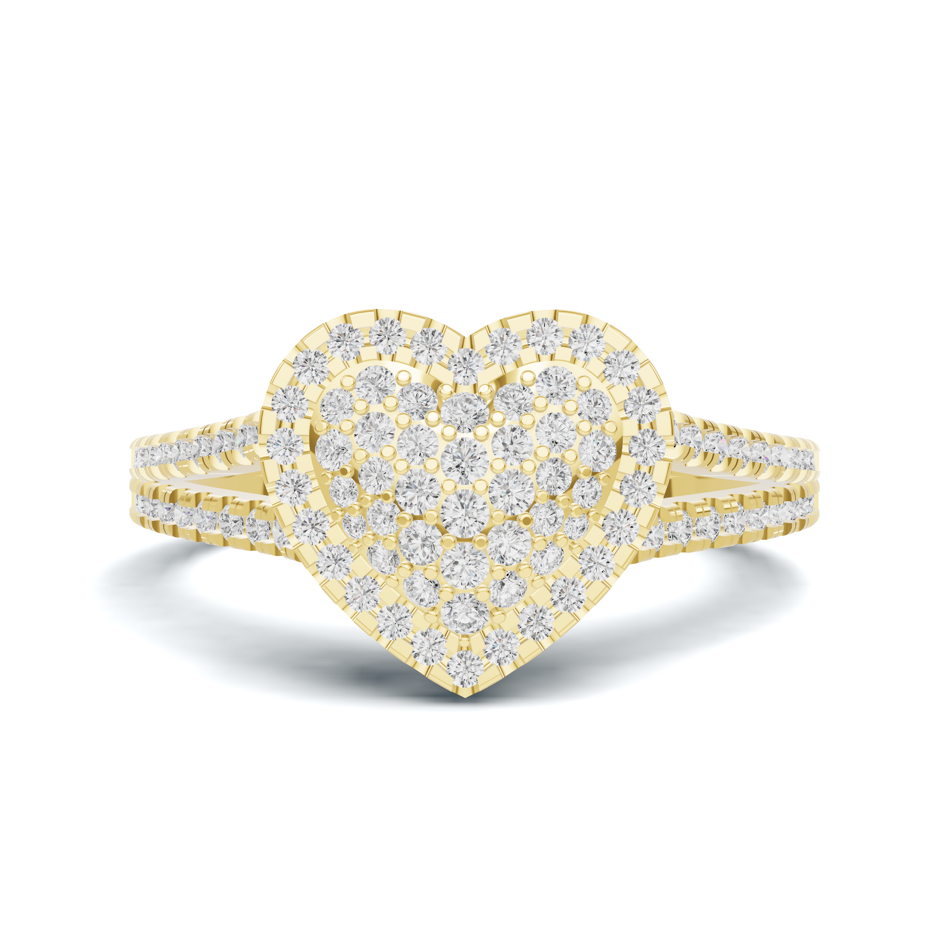 Majestic Pave Heart Statement Ring