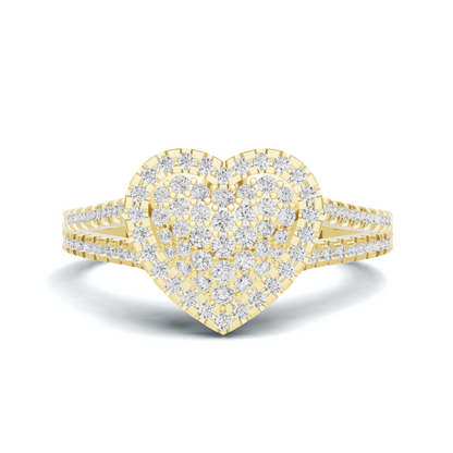 Majestic Pave Heart Statement Ring