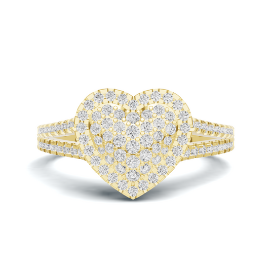 Majestic Pave Heart Statement Ring