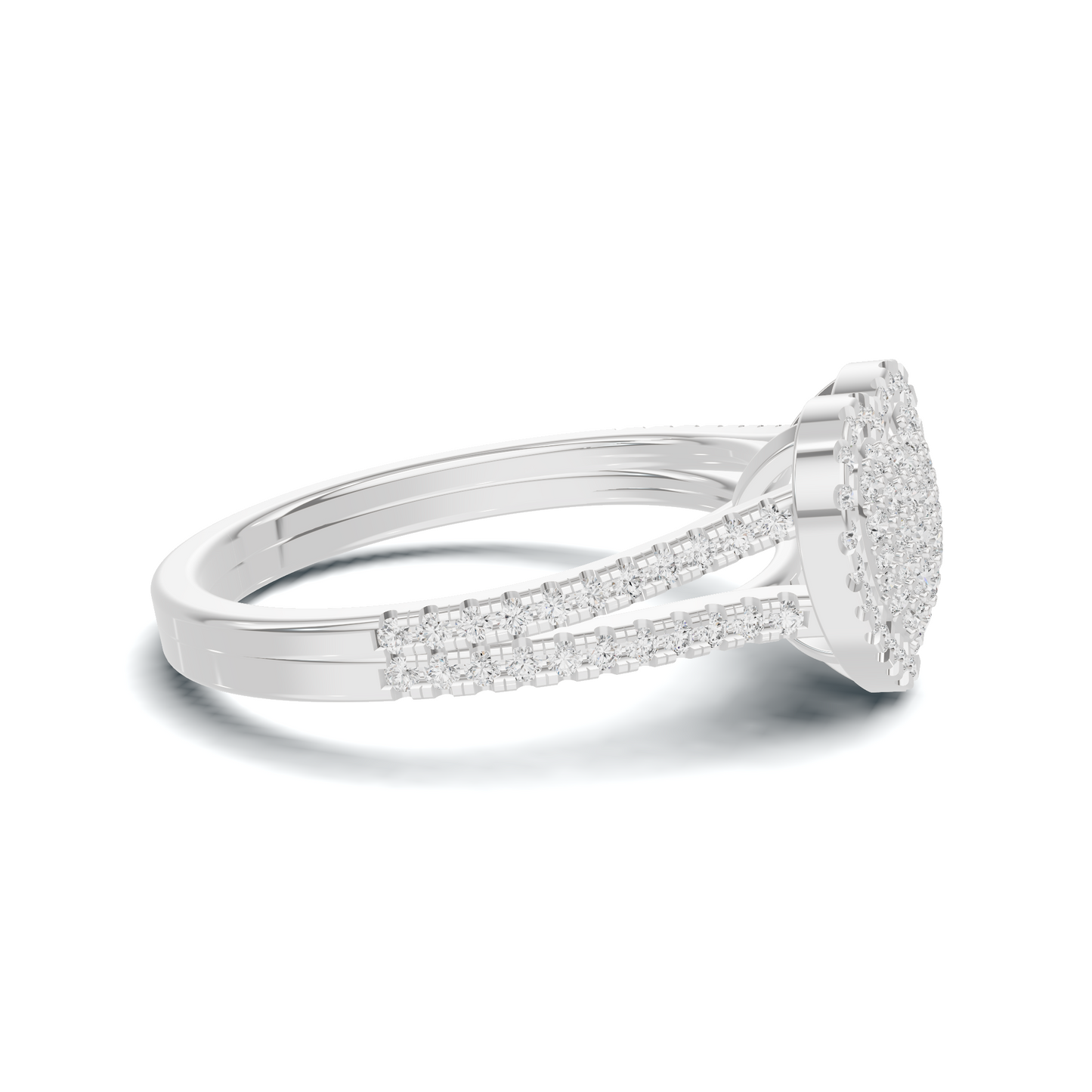 Majestic Pave Heart Statement Ring