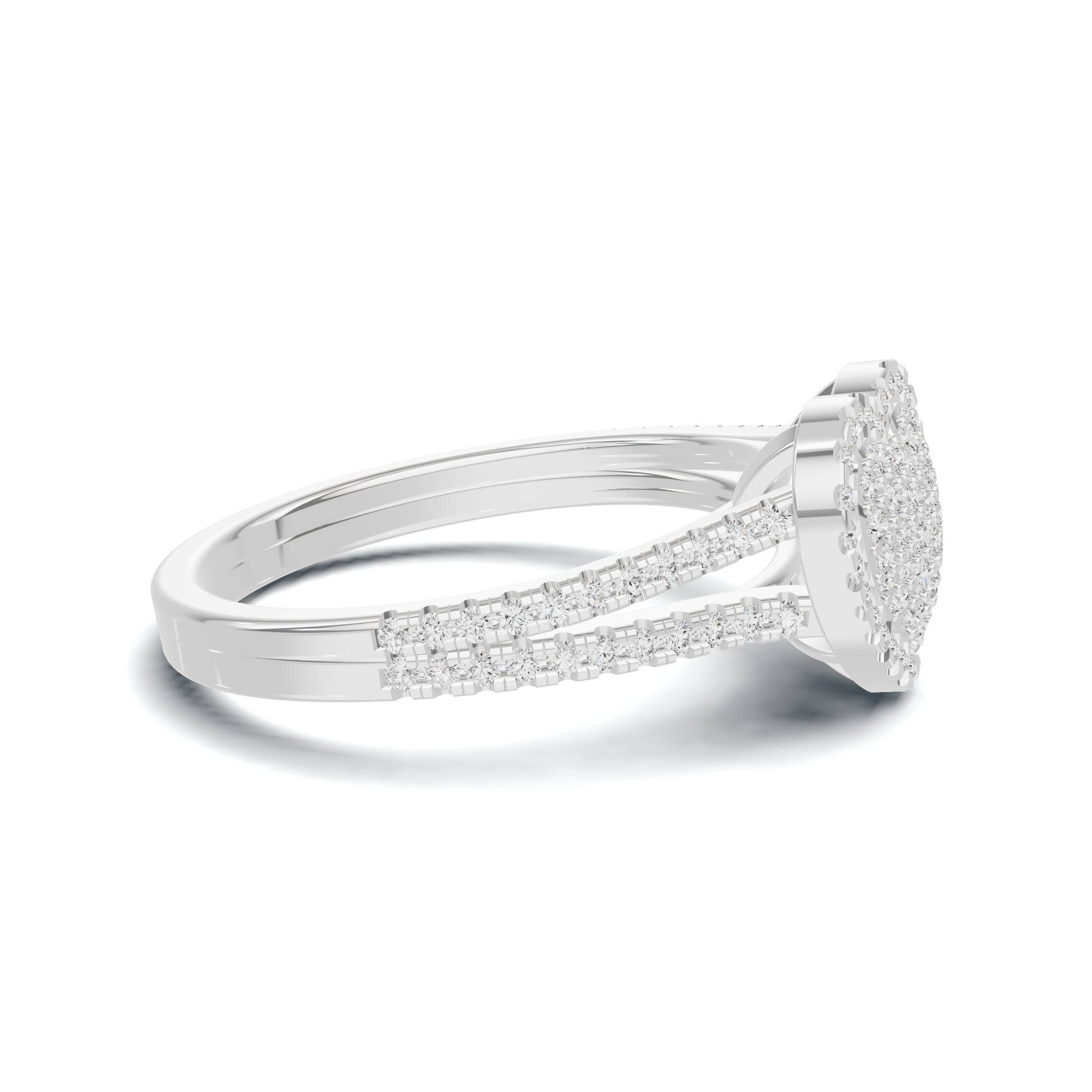 Majestic Pave Heart Statement Ring