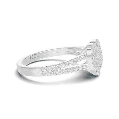 Majestic Pave Heart Statement Ring