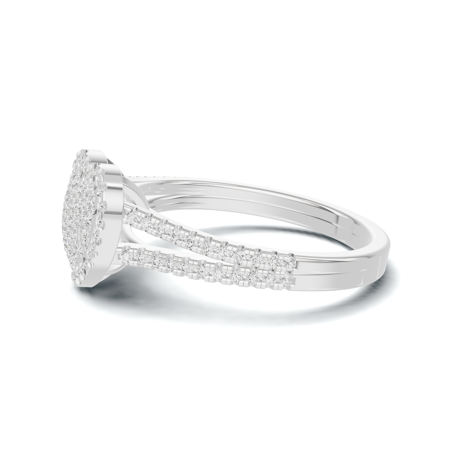 Majestic Pave Heart Statement Ring