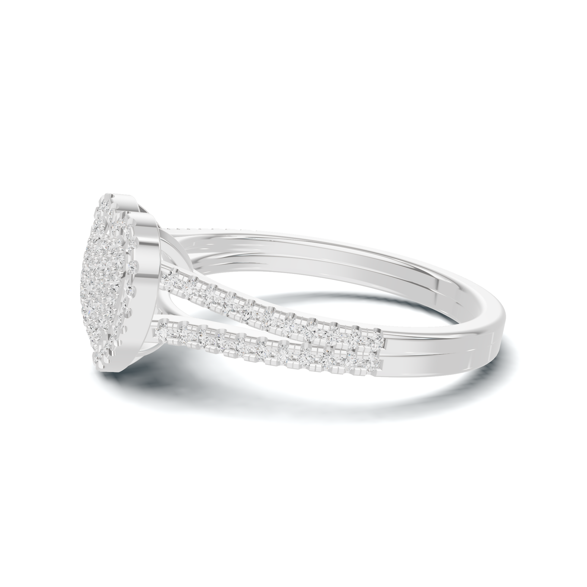 Majestic Pave Heart Statement Ring