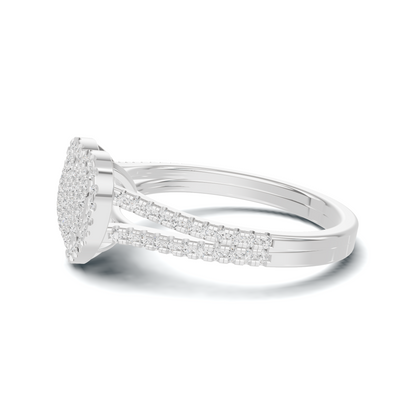 Majestic Pave Heart Statement Ring