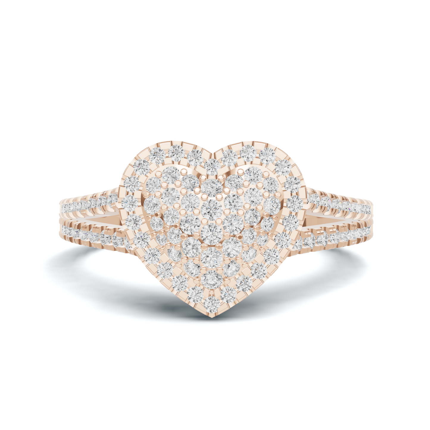 Majestic Pave Heart Statement Ring