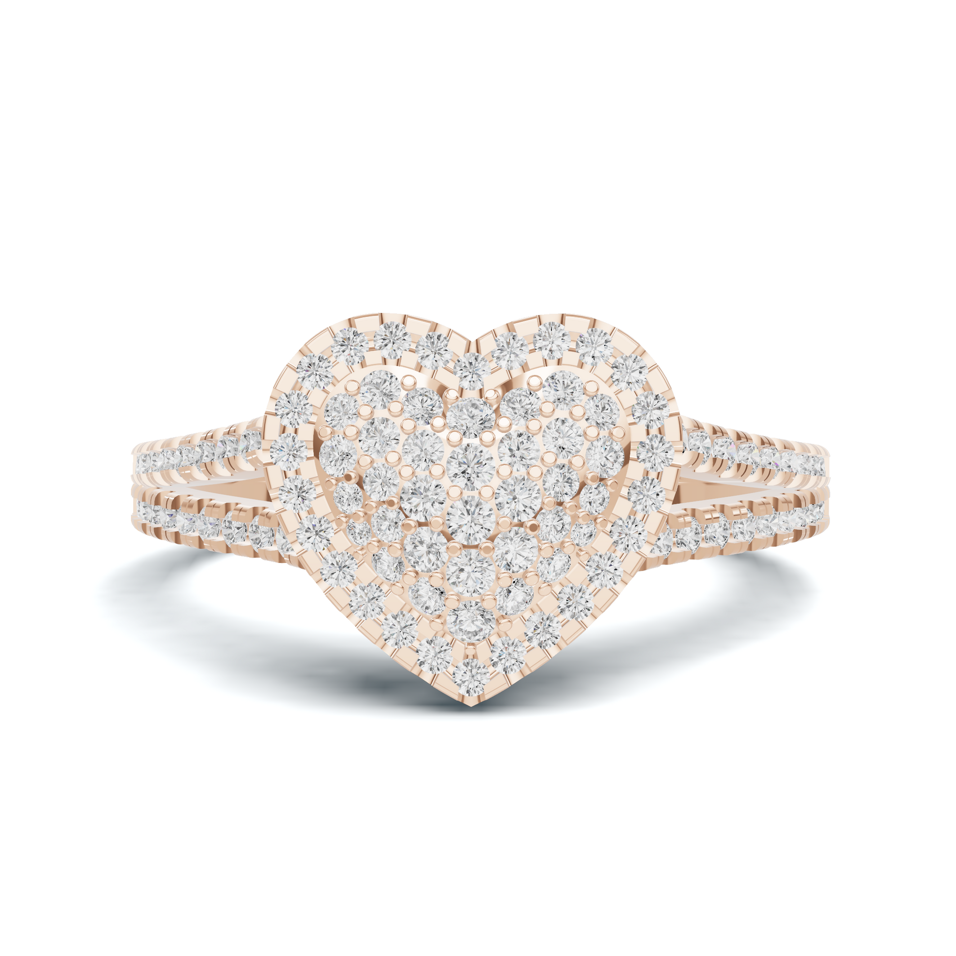 Majestic Pave Heart Statement Ring