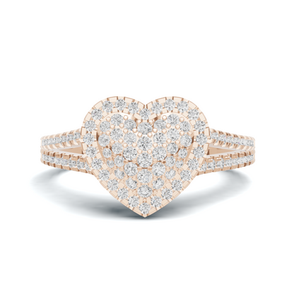 Majestic Pave Heart Statement Ring