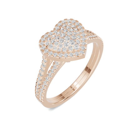 Majestic Pave Heart Statement Ring