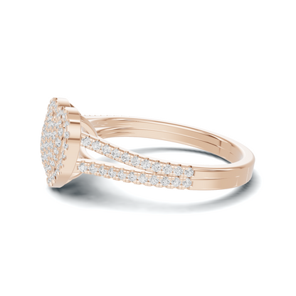 Majestic Pave Heart Statement Ring