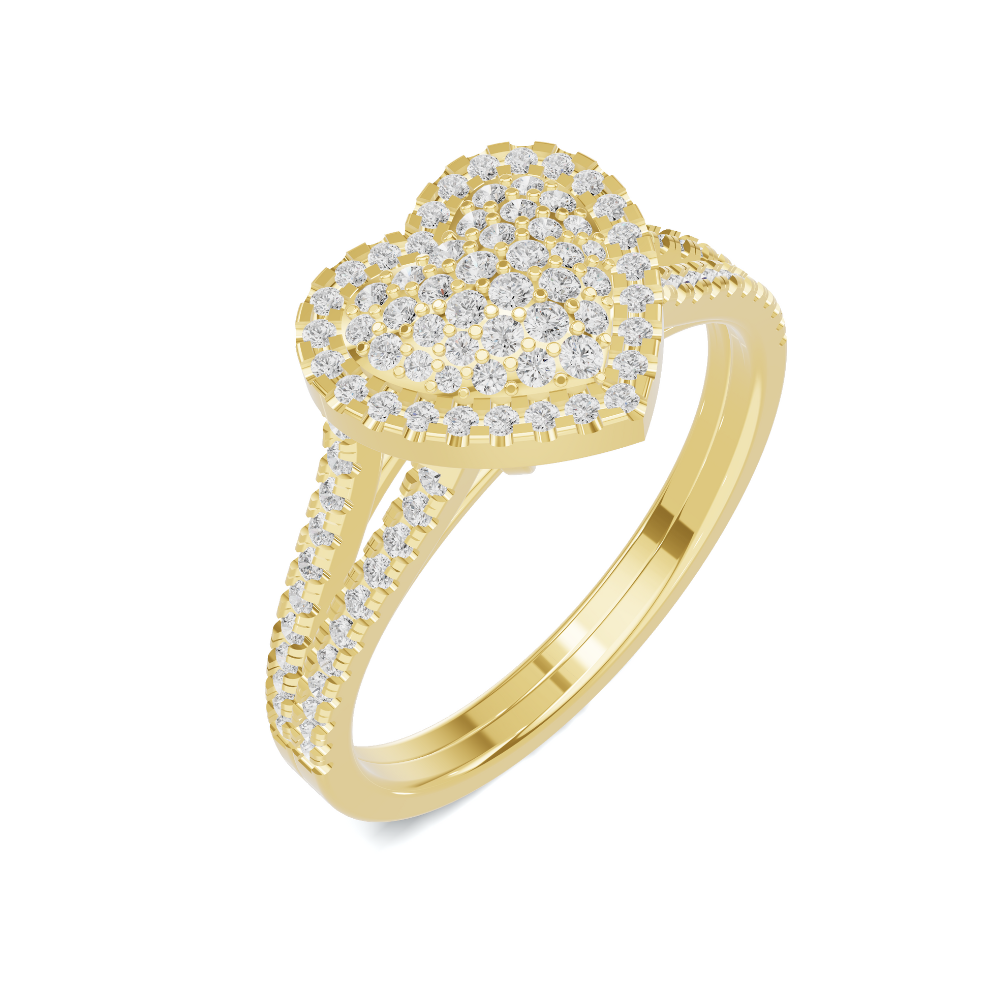 Majestic Pave Heart Statement Ring