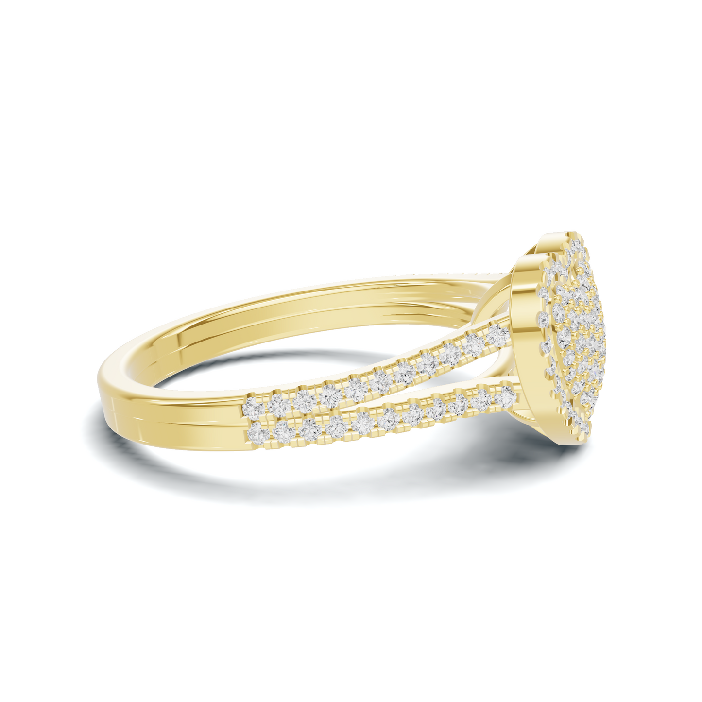Majestic Pave Heart Statement Ring