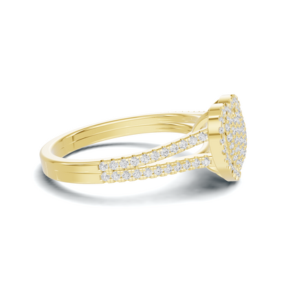 Majestic Pave Heart Statement Ring