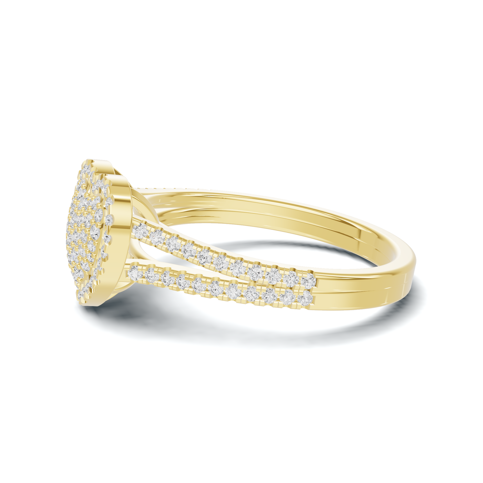 Majestic Pave Heart Statement Ring