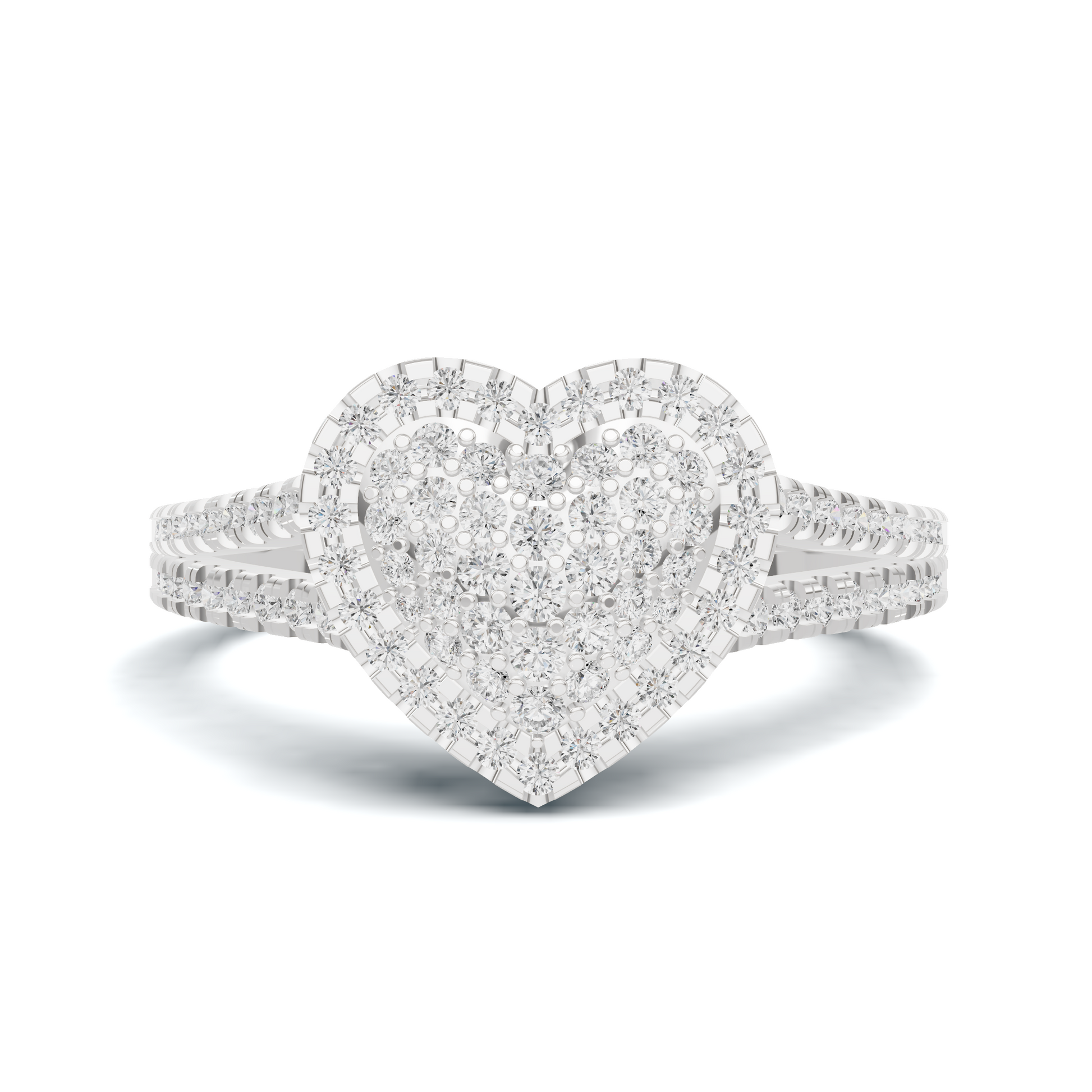 Majestic Pave Heart Statement Ring