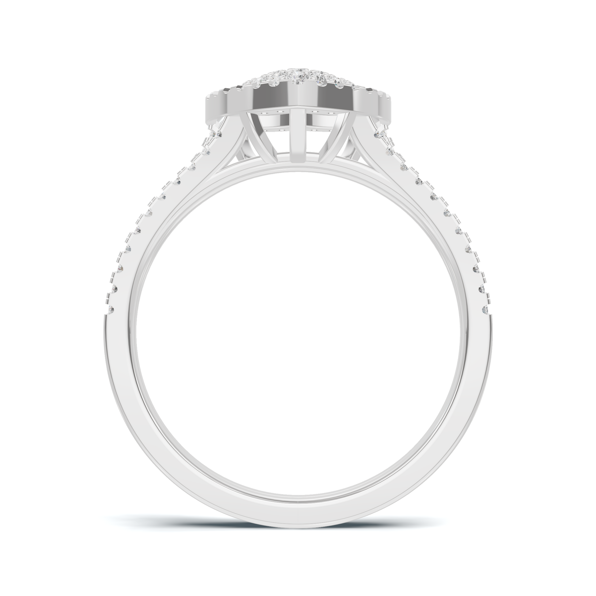 Majestic Pave Heart Statement Ring