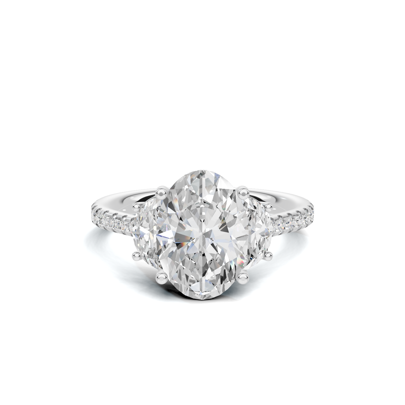 Majestic Three Stone Ring