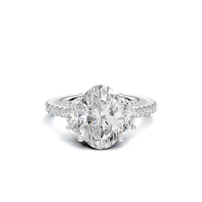Majestic Three Stone Ring