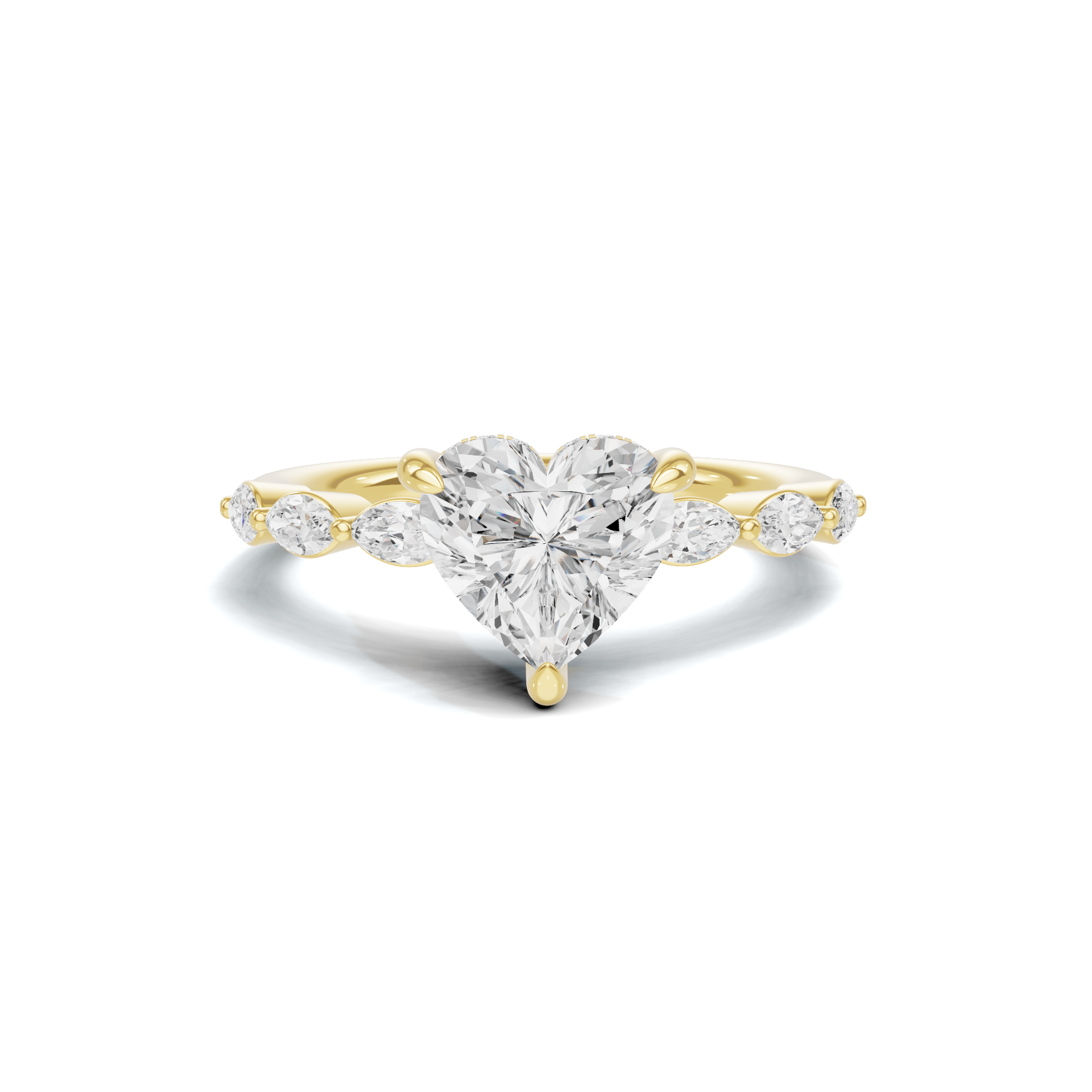 Marquise Accent Heart Ring