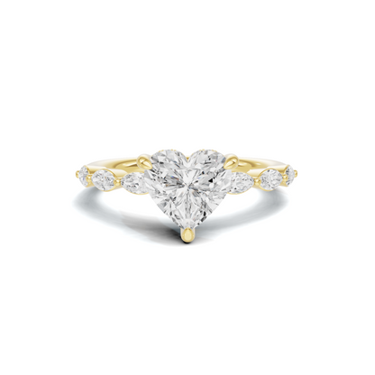 Marquise Accent Heart Ring