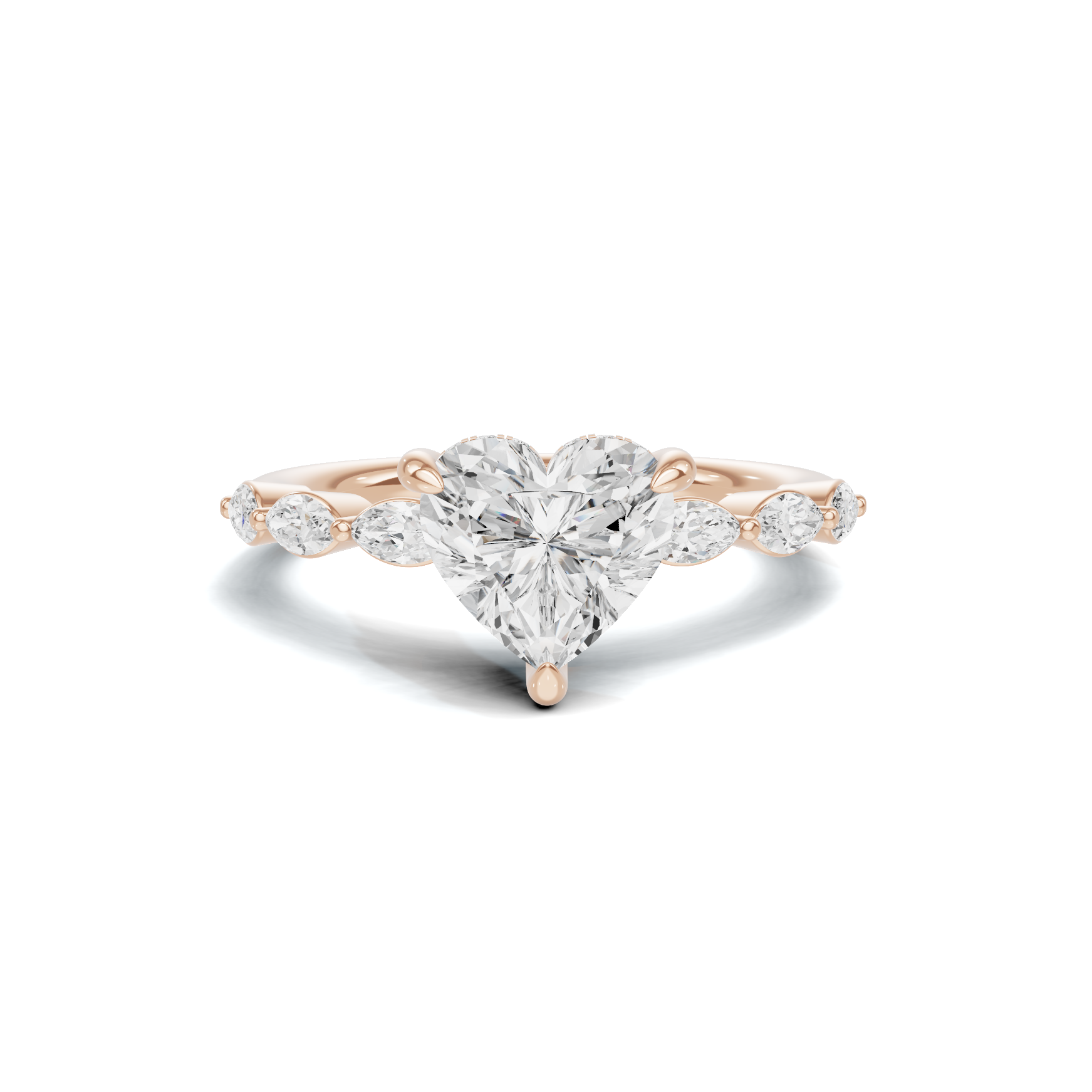 Marquise Accent Heart Ring