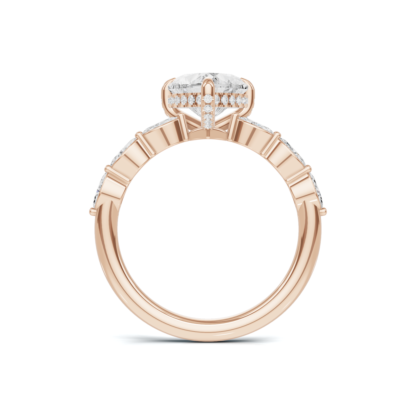 Marquise Accent Heart Ring