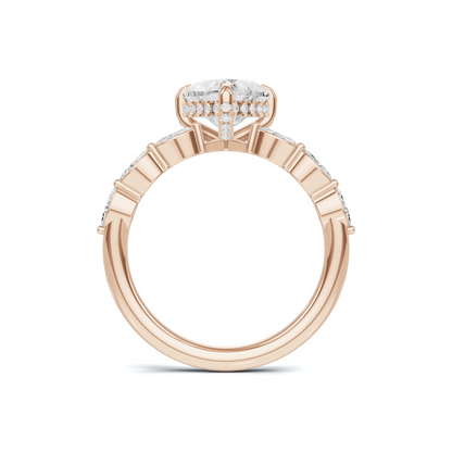 Marquise Accent Heart Ring