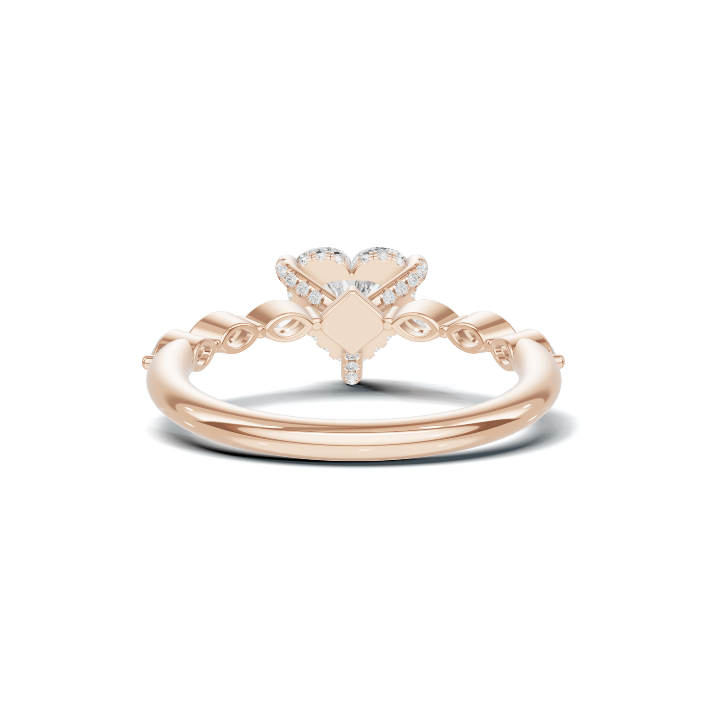 Marquise Accent Heart Ring