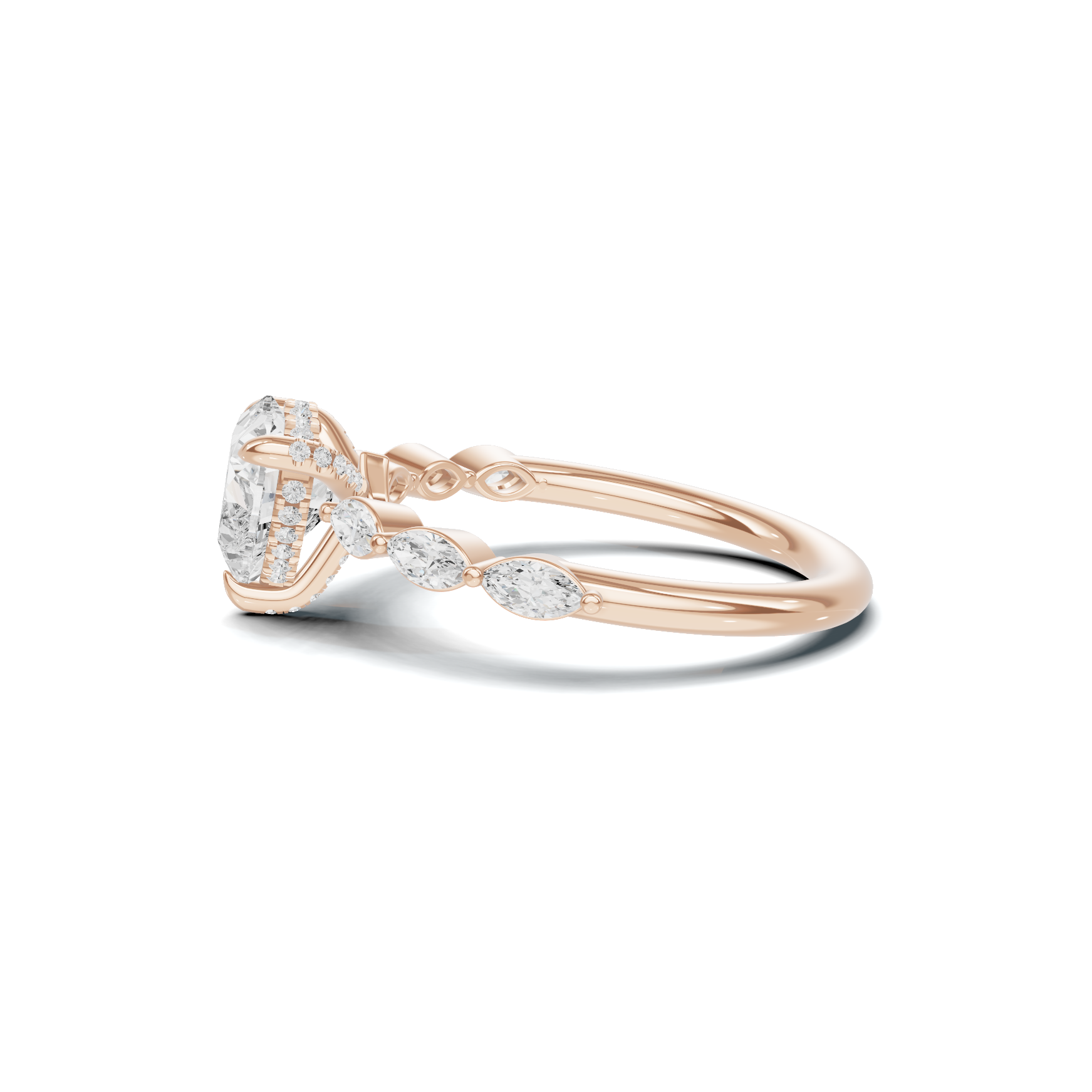 Marquise Accent Heart Ring