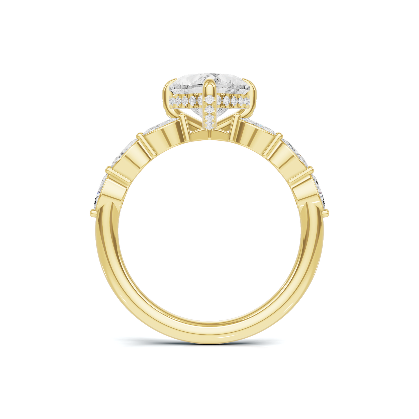 Marquise Accent Heart Ring