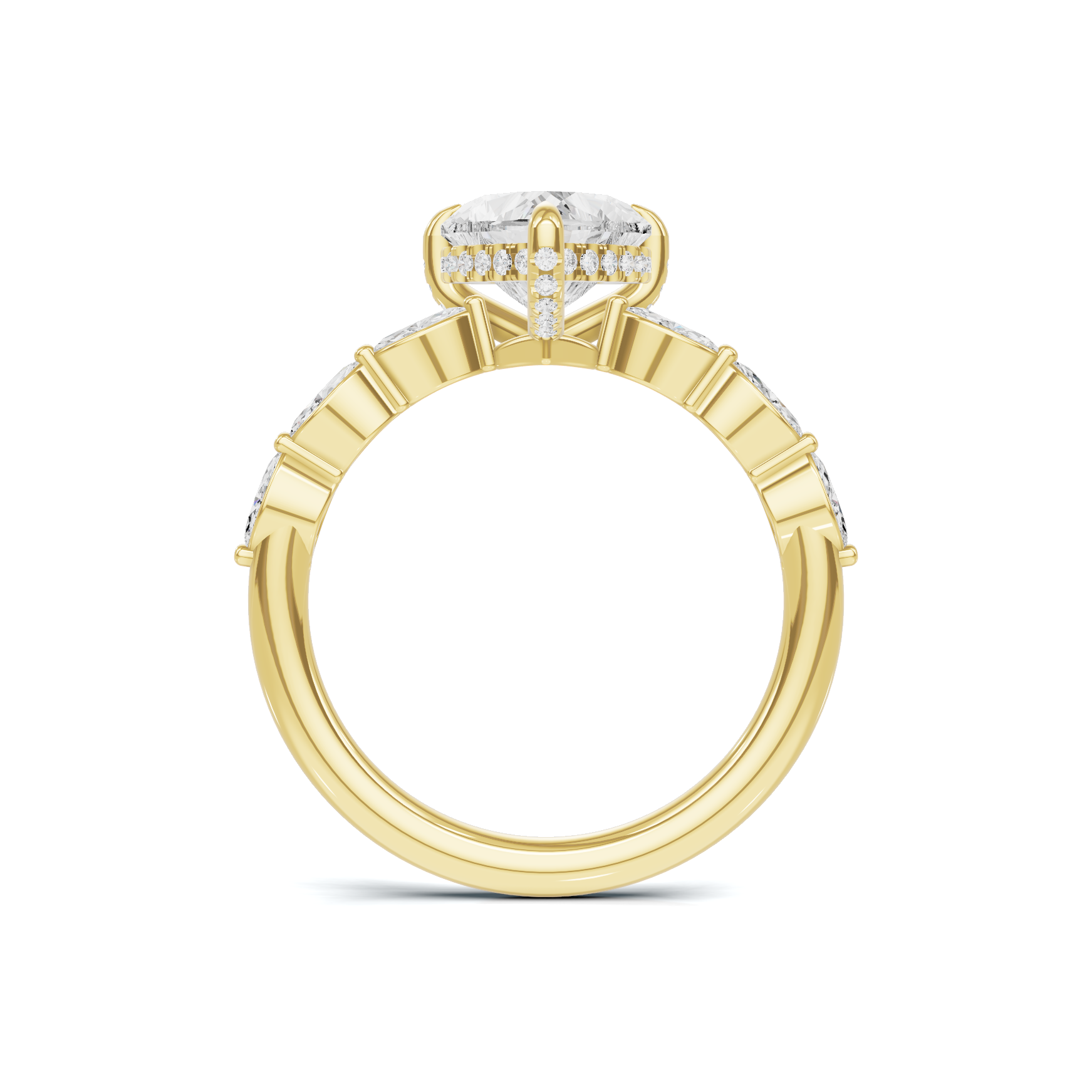Marquise Accent Heart Ring