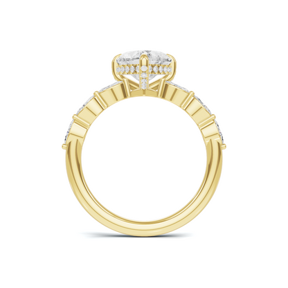 Marquise Accent Heart Ring