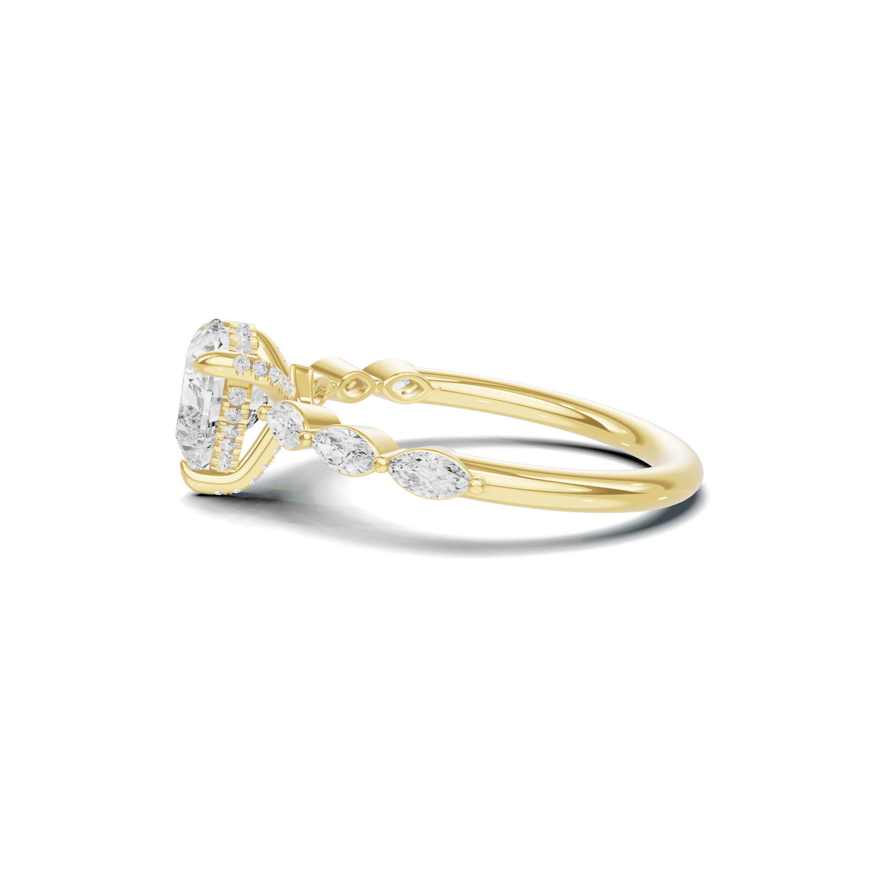 Marquise Accent Heart Ring