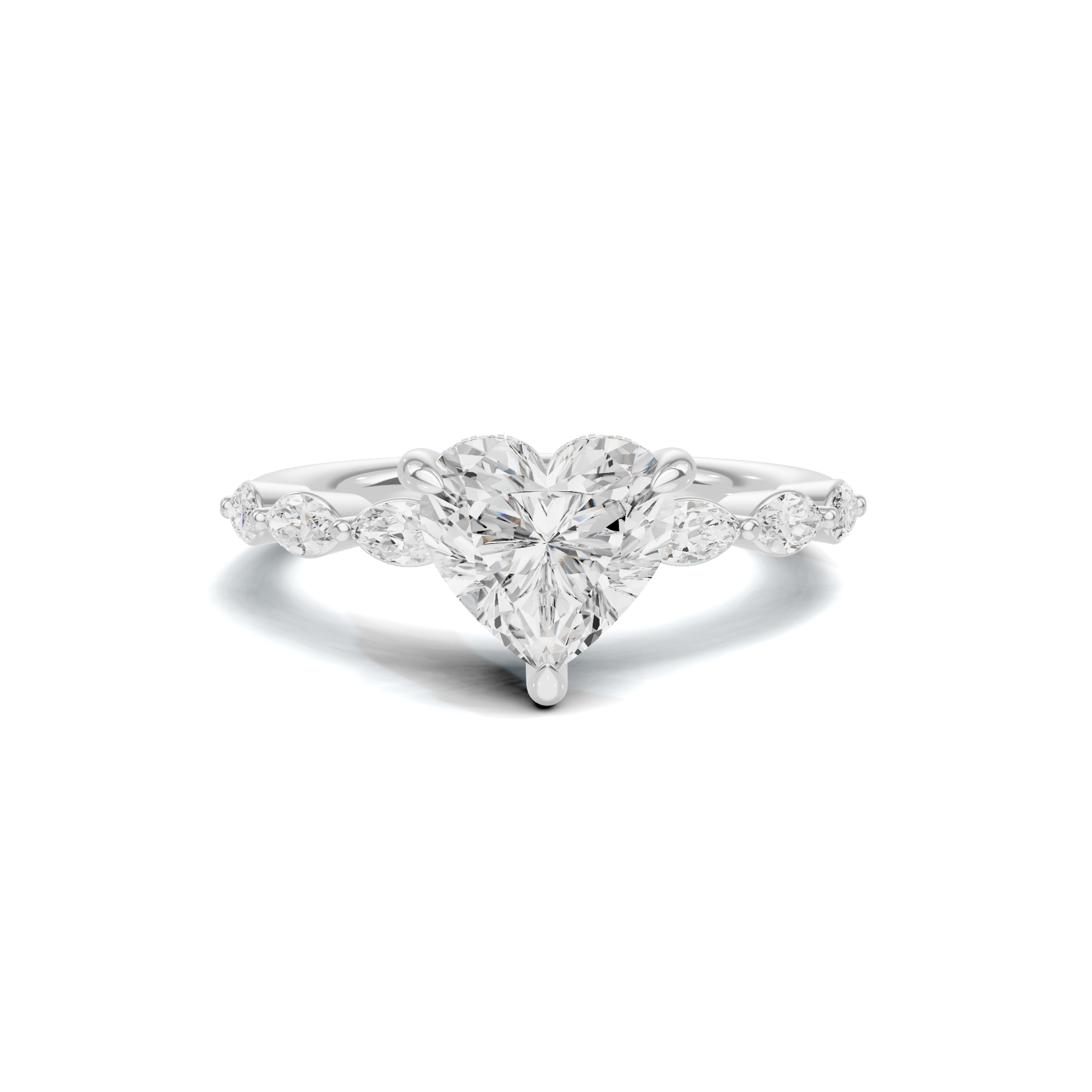 Marquise Accent Heart Ring