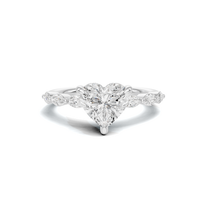 Marquise Accent Heart Ring