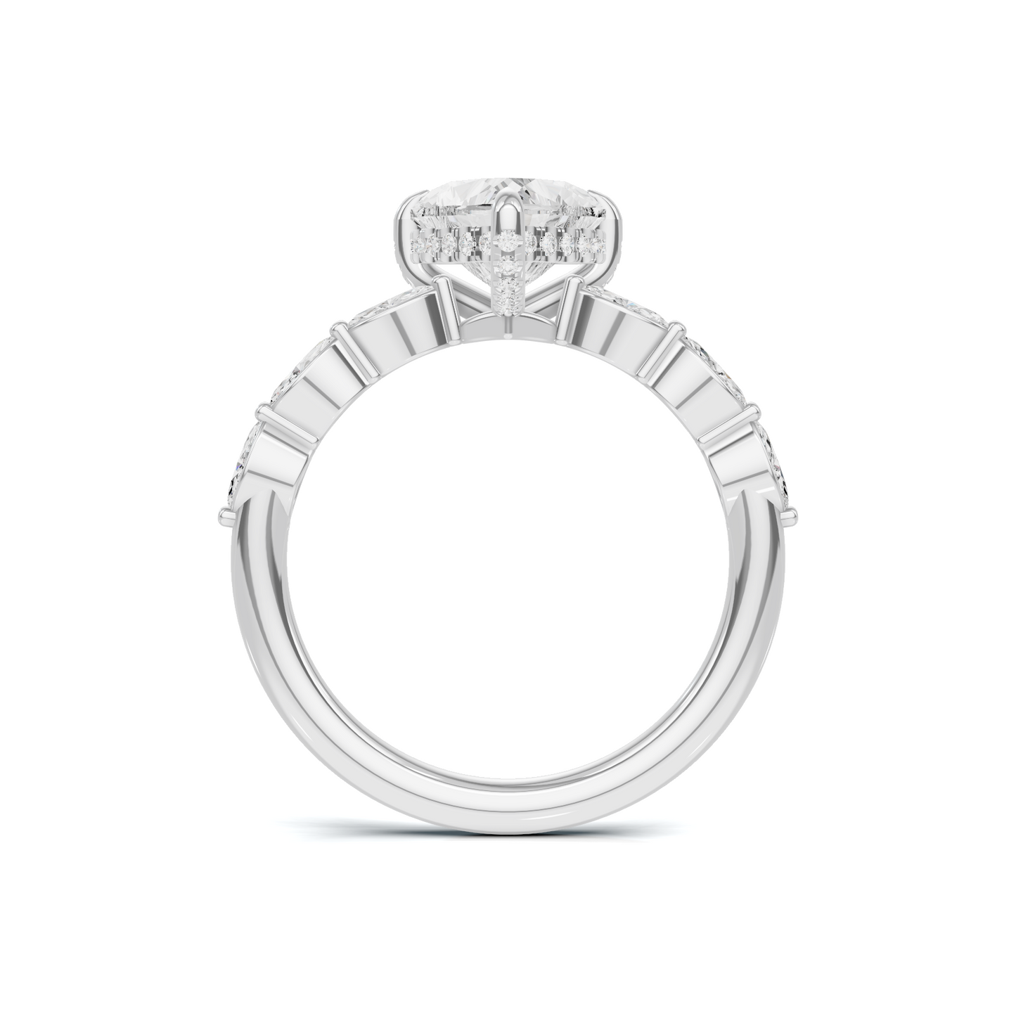 Marquise Accent Heart Ring