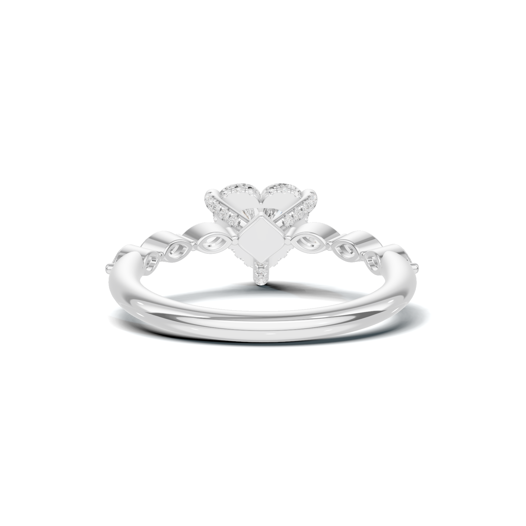 Marquise Accent Heart Ring