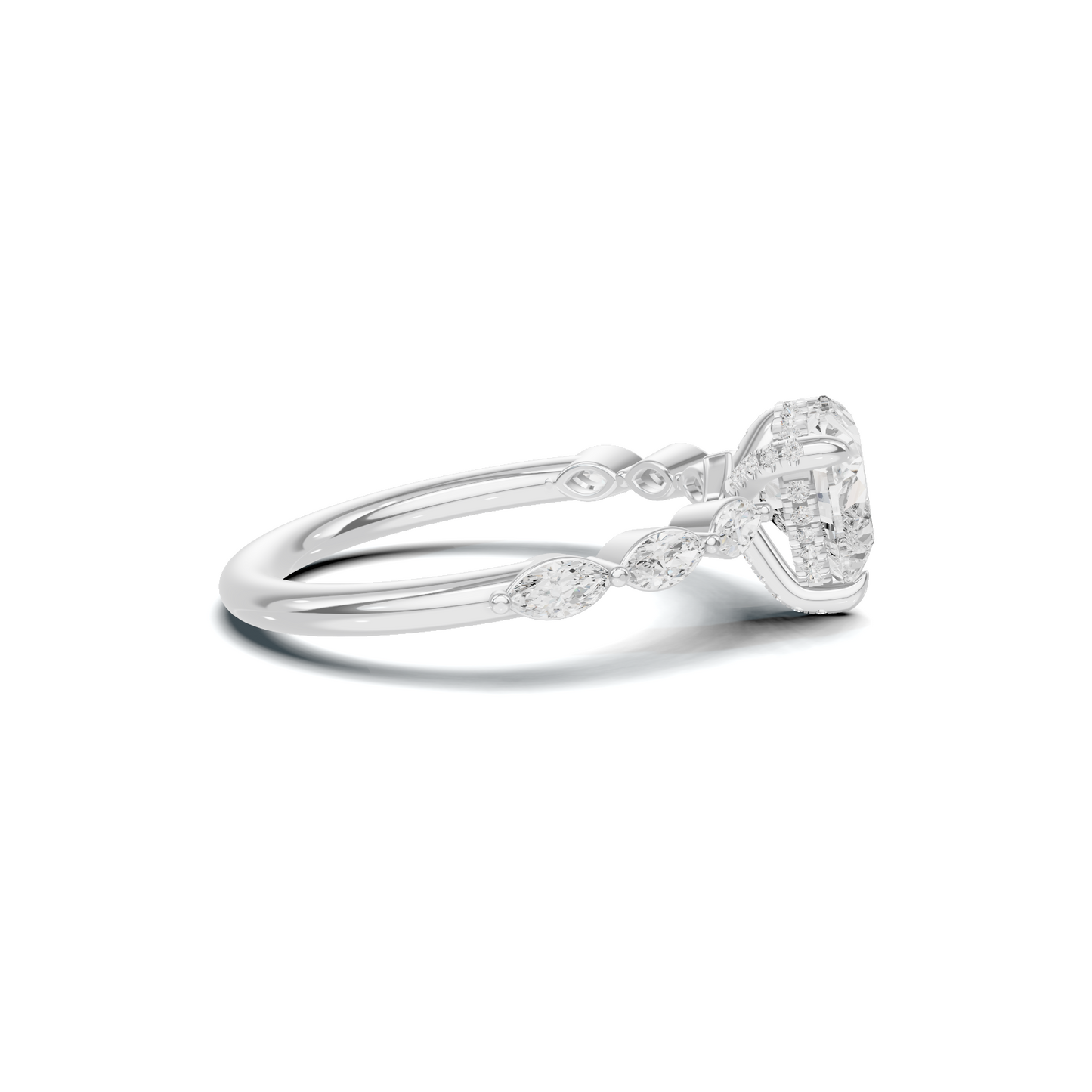 Marquise Accent Heart Ring