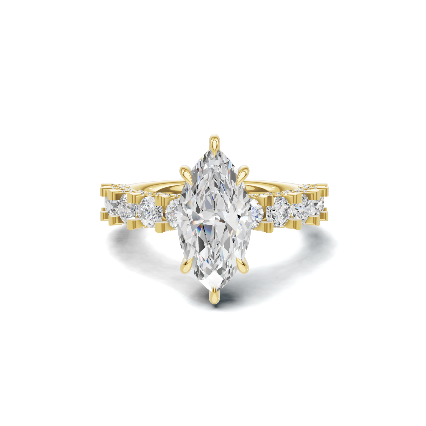 Marquise Accent Pave Ring