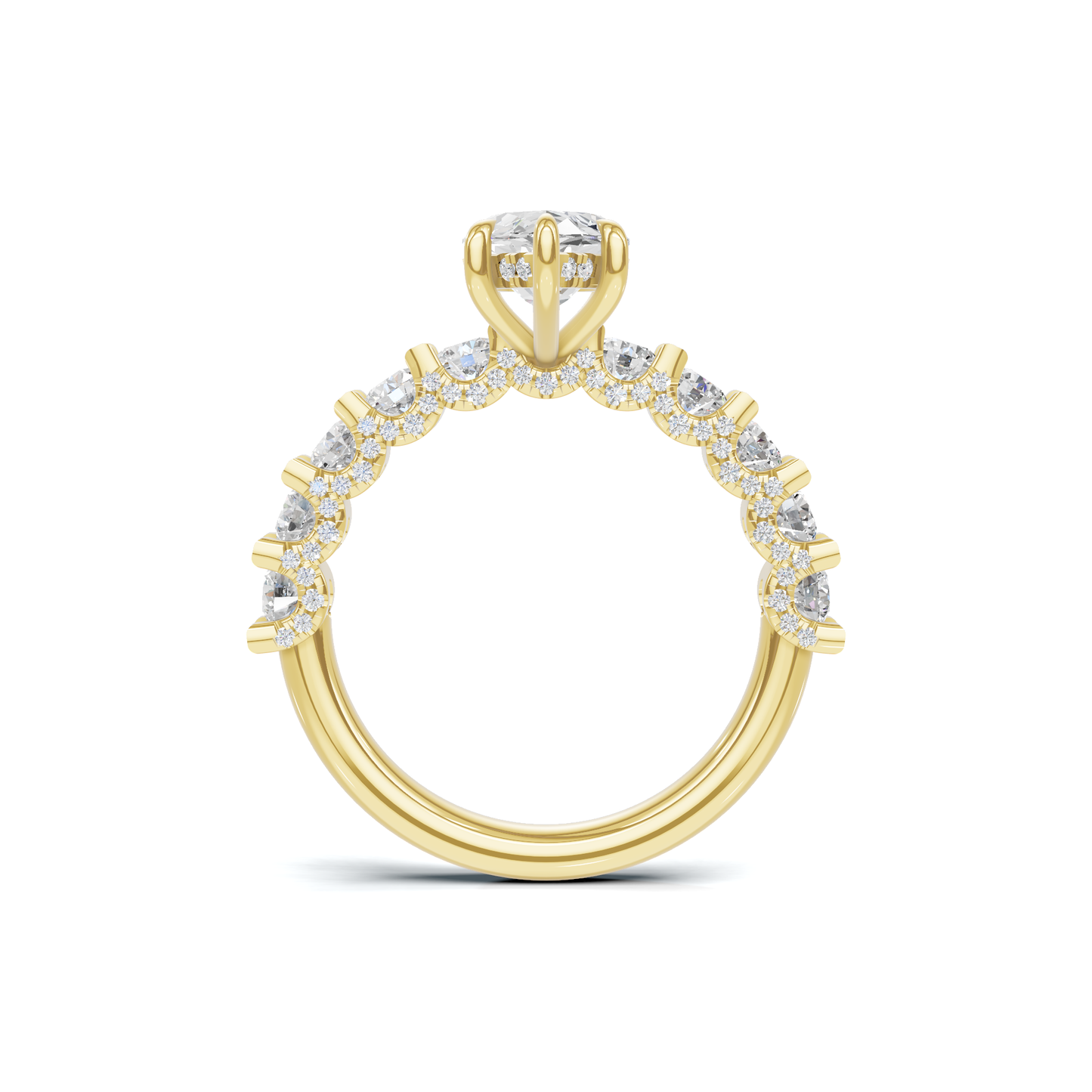 Marquise Accent Pave Ring