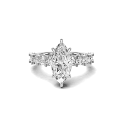 Marquise Accent Pave Ring