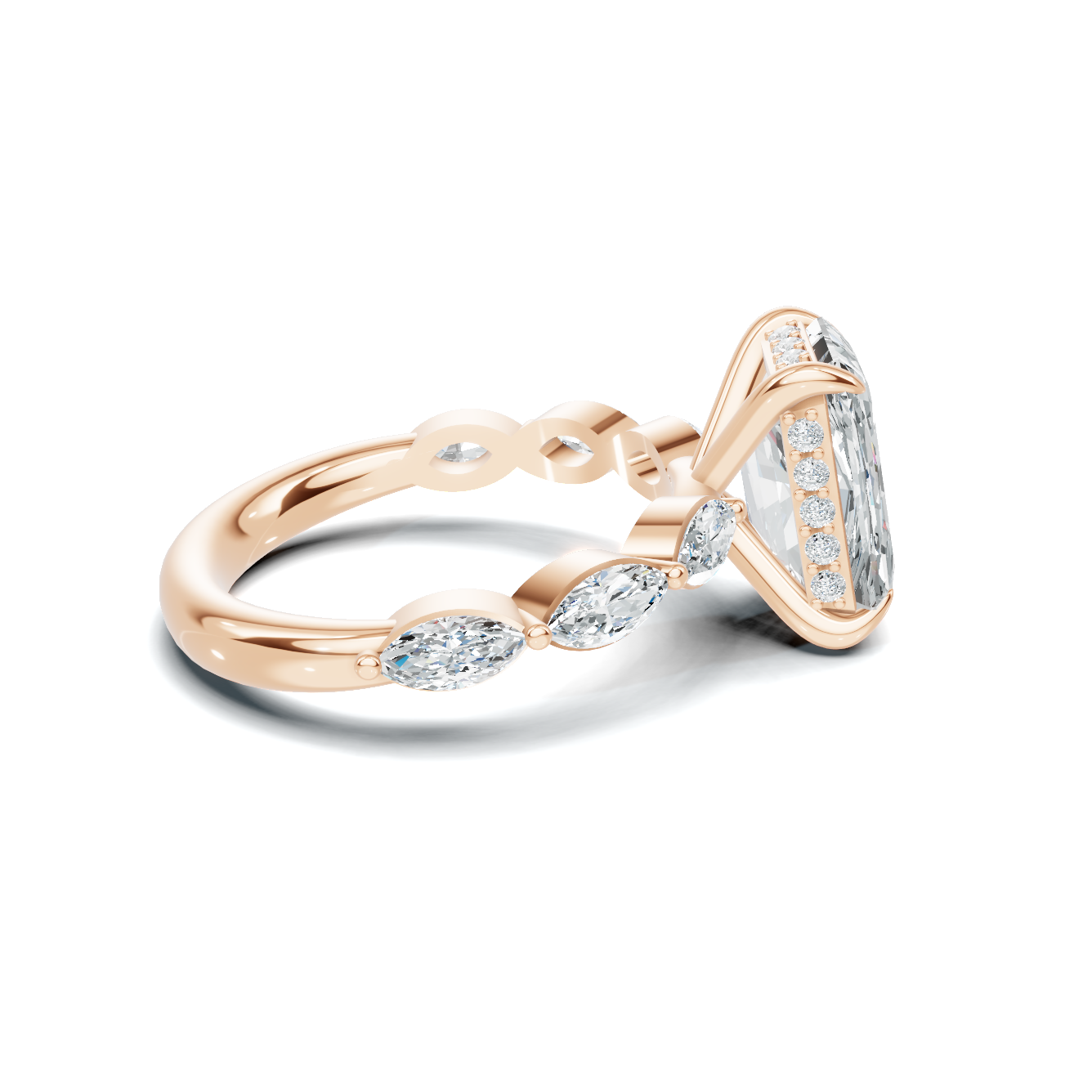 Marquise Accent Side Ring
