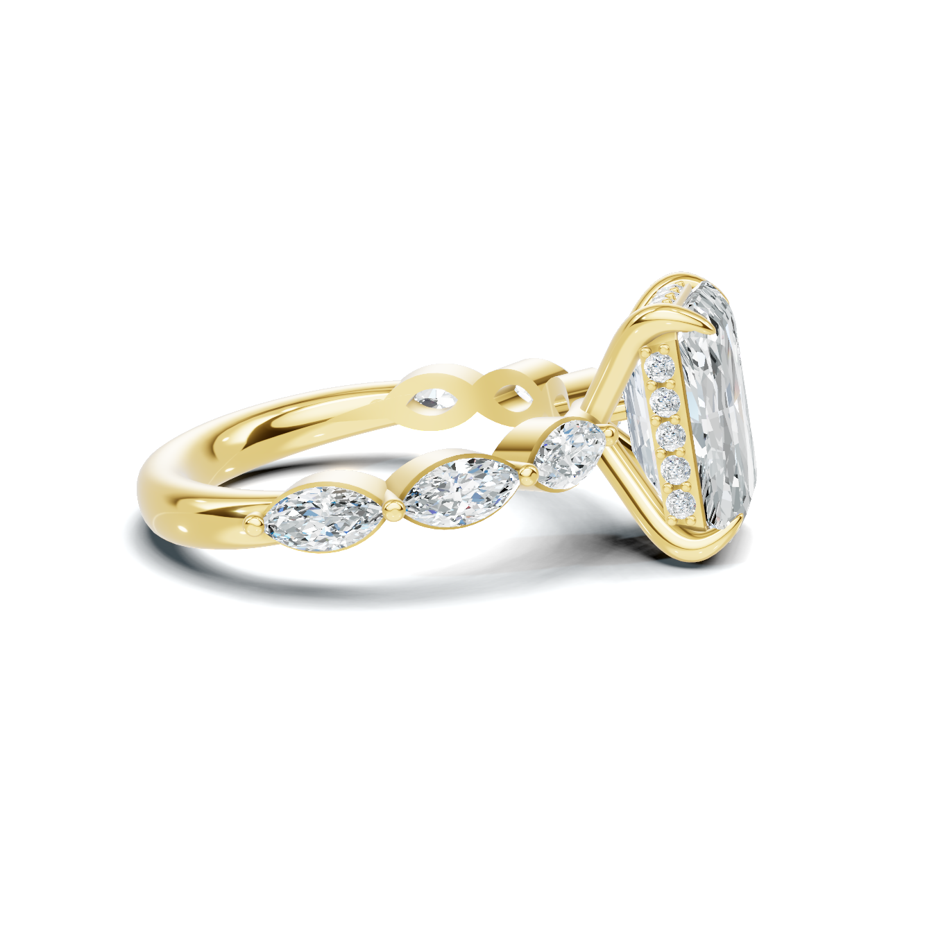 Marquise Accent Side Ring