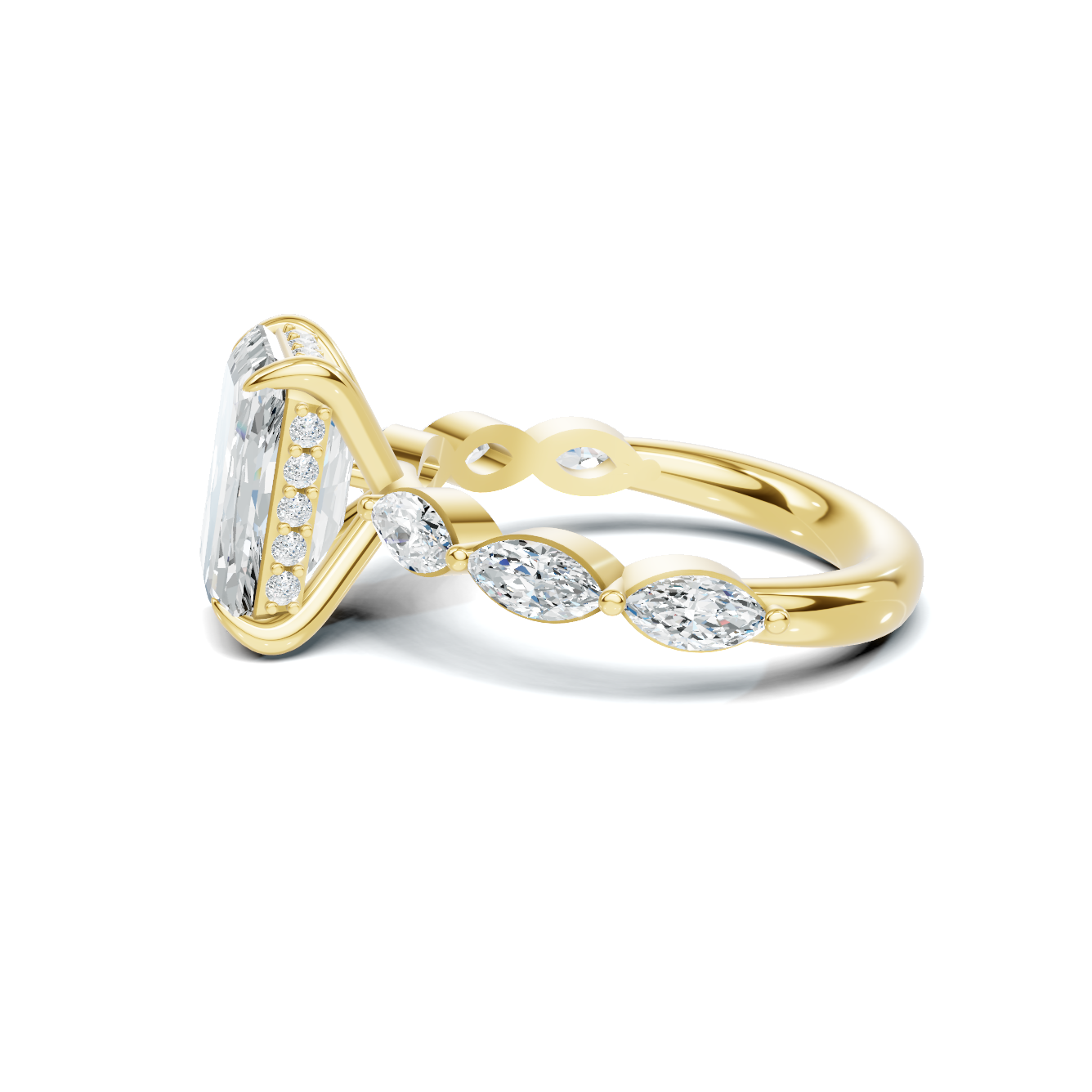 Marquise Accent Side Ring