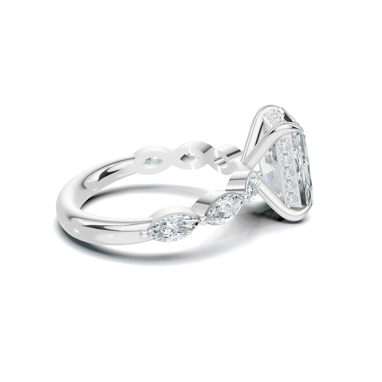 Marquise Accent Side Ring
