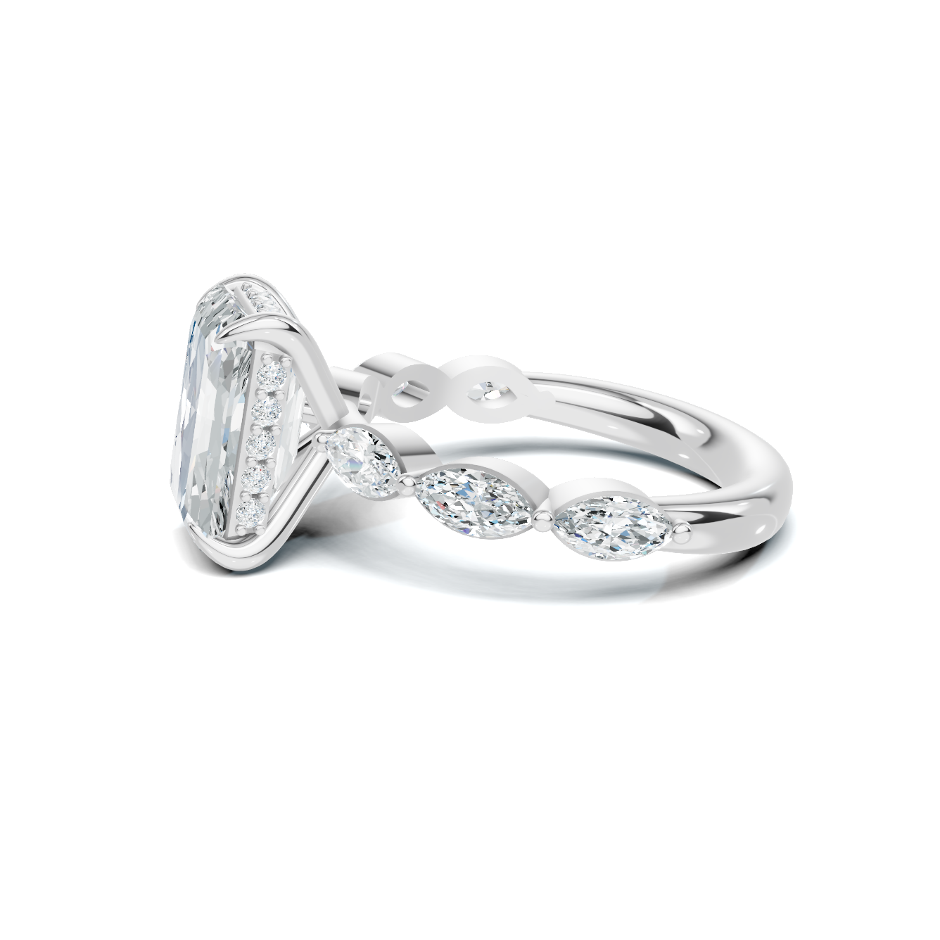 Marquise Accent Side Ring